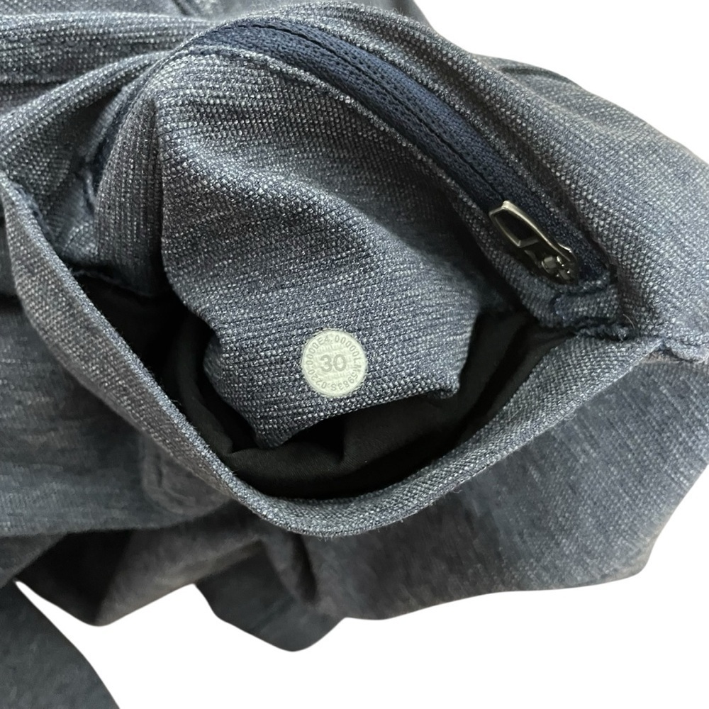 Lululemon Pant Men’s 30X33 ABC Slim Fit Tech Canvas Heathered Deep Navy - Picture 7 of 9